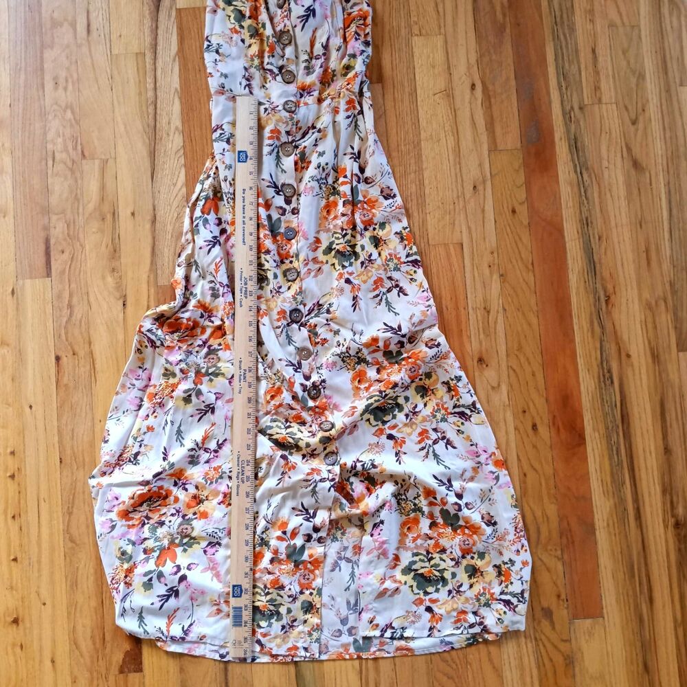 Angie NWT Cottagecore Floral Maxi Dress M Halter Neck Boho Summer Style New - Picture 8 of 9